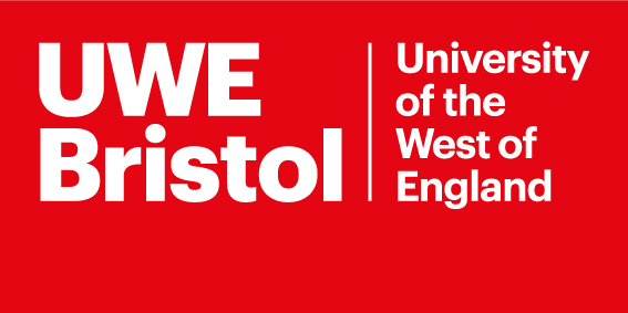 Red background with white text which reads UWE Bristol University of the West of England